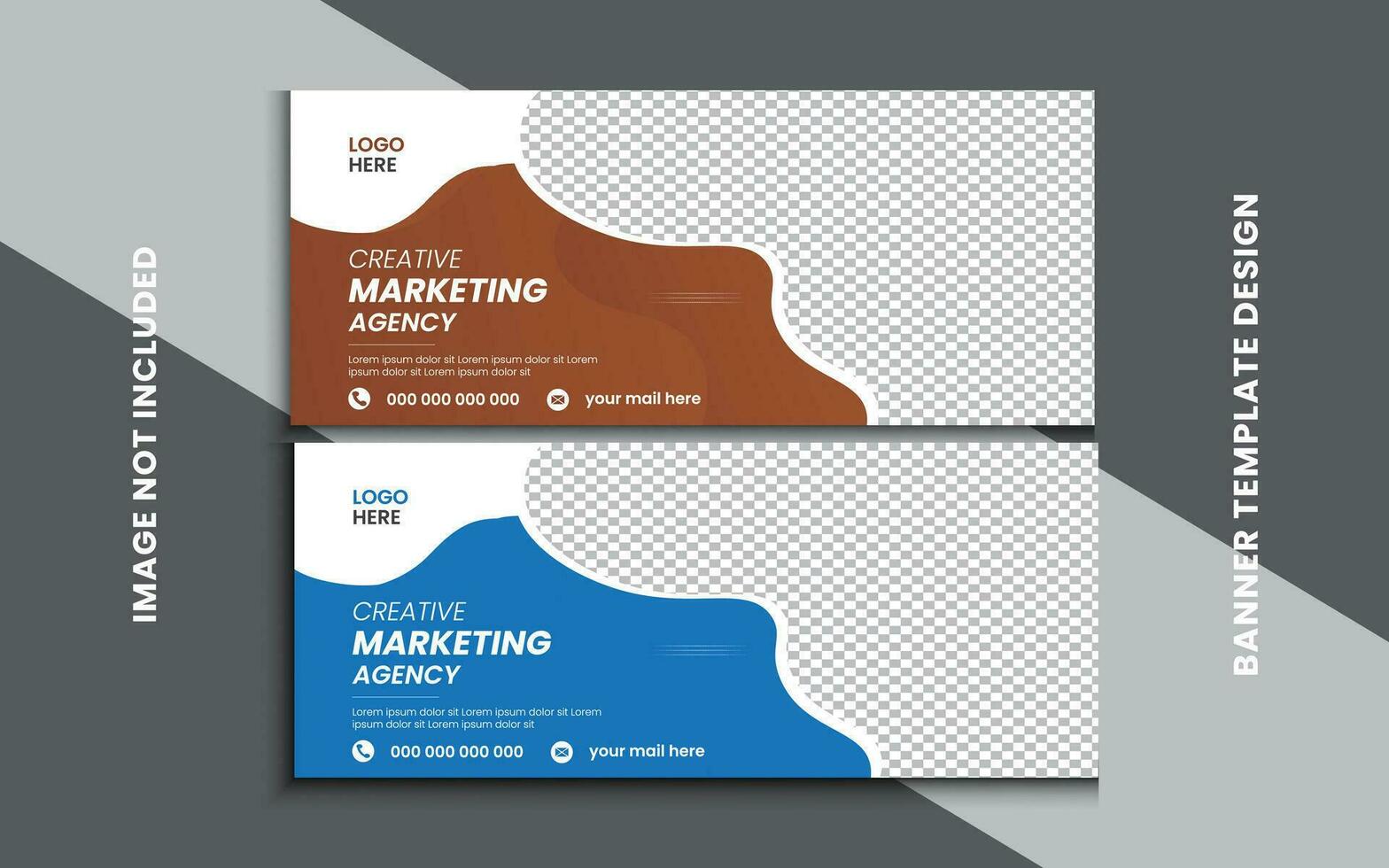 simple and creative banner template design. vector