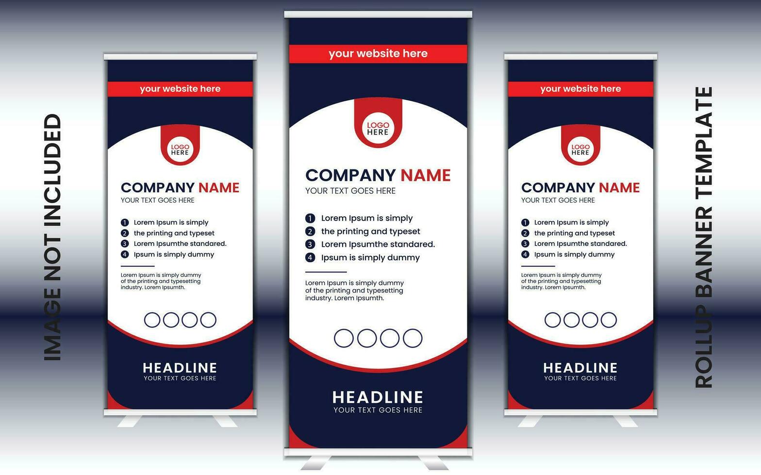 Simple and Creative Rollup Banner Design. vector