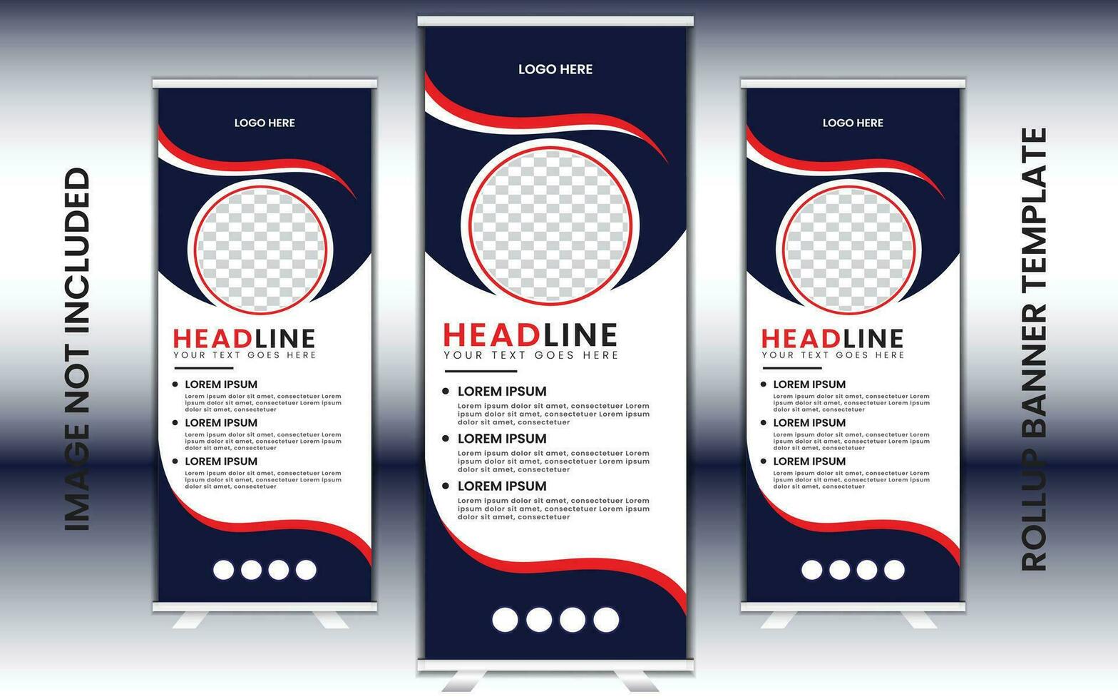 Simple and Creative Rollup Banner Design. vector