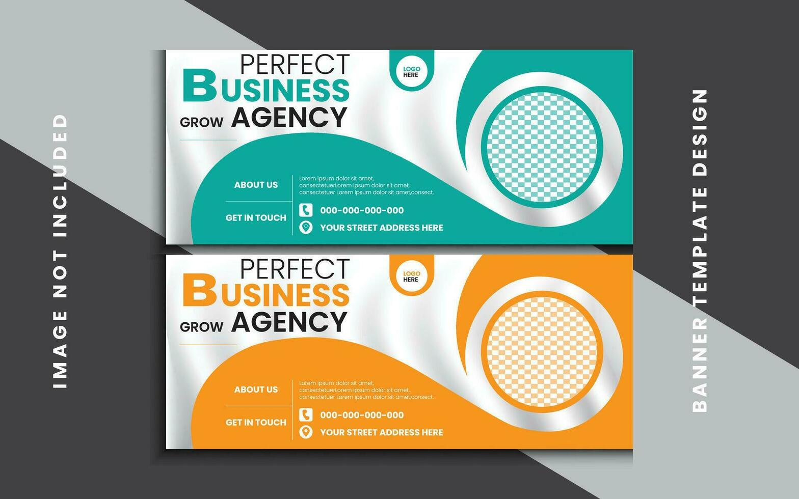 simple and creative banner template design. vector