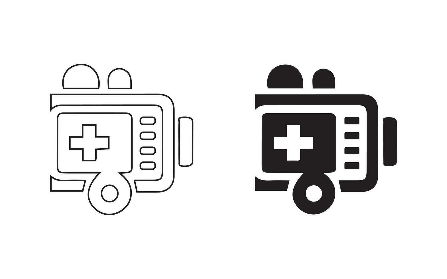 Set the vector emergency siren symbol in a flat design.