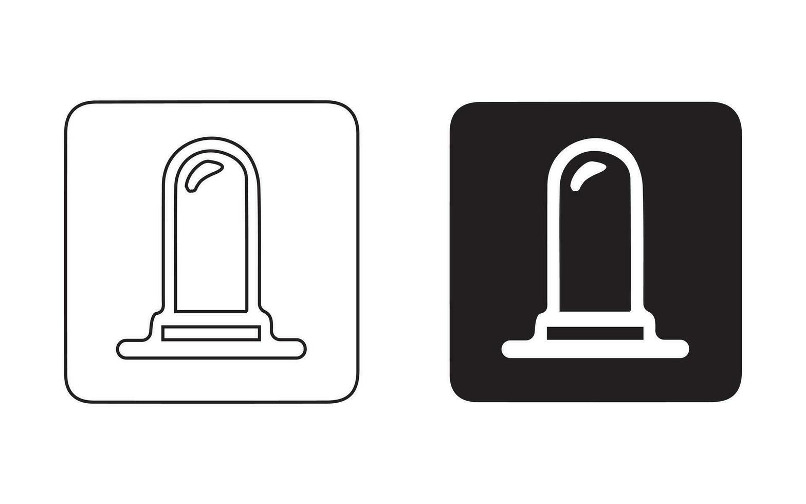 Set the vector emergency siren symbol in a flat design.