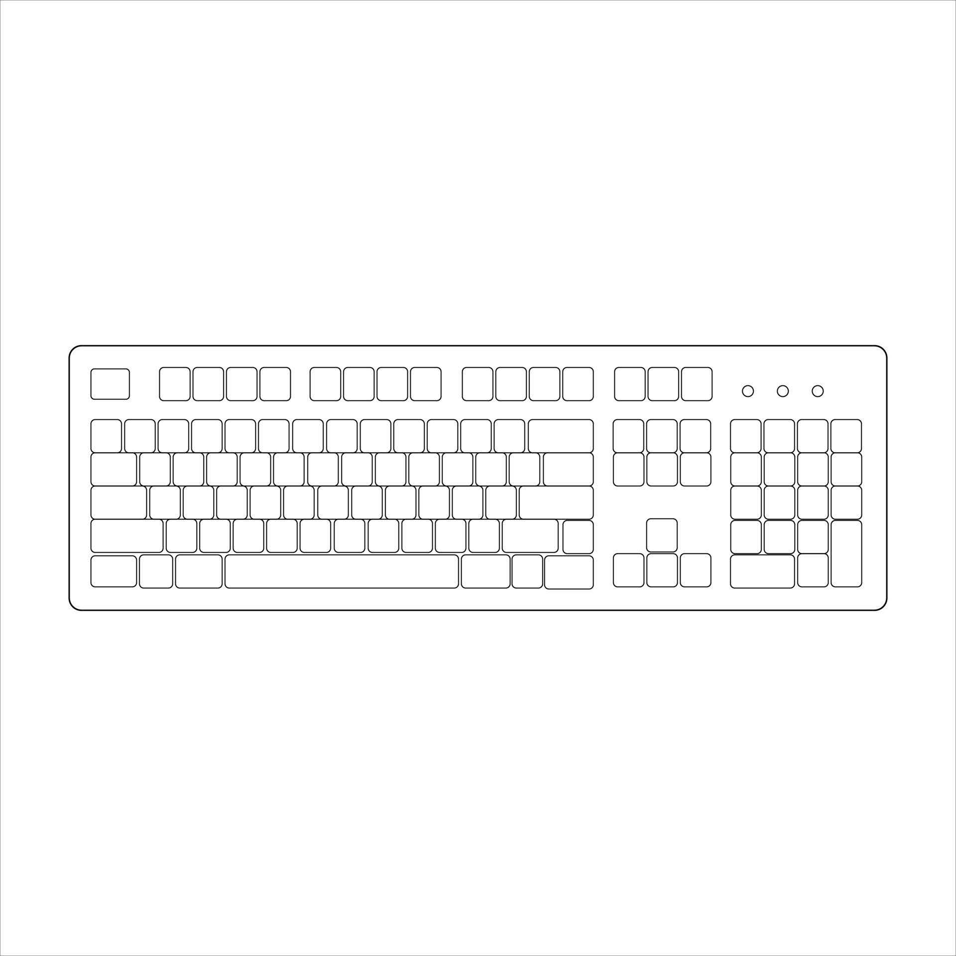 Computer keyboard line art 34812667 Vector Art at Vecteezy