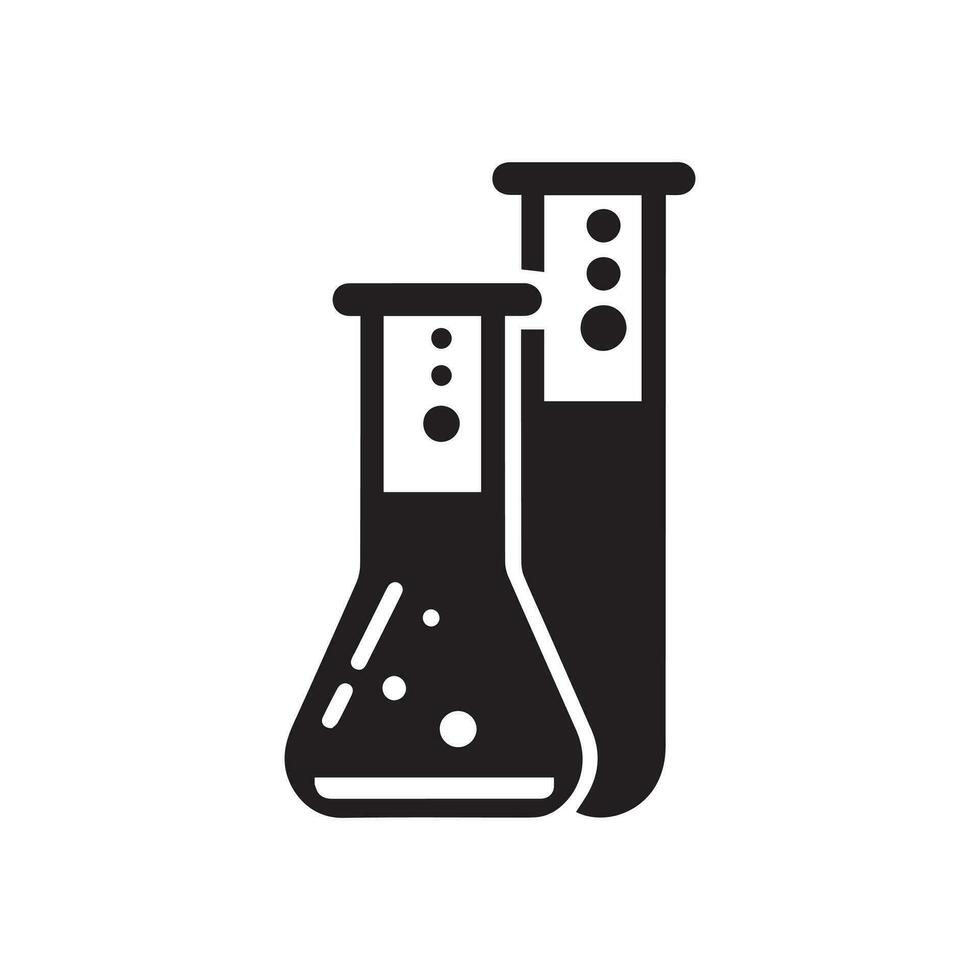 The symbol for a chemical test is the tube pictogram vector