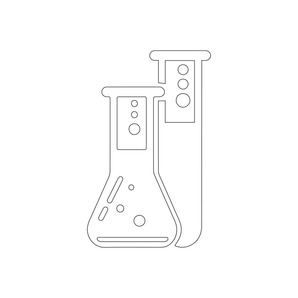 The symbol for a chemical test is the tube pictogram vector