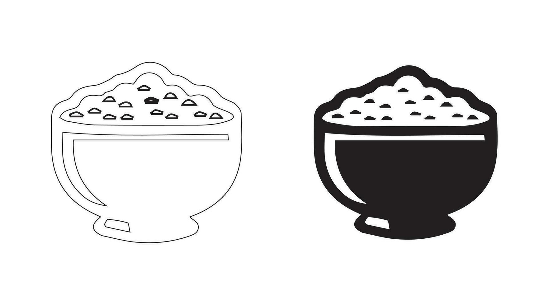 Modern oatmeal icon design in vector format with a white background