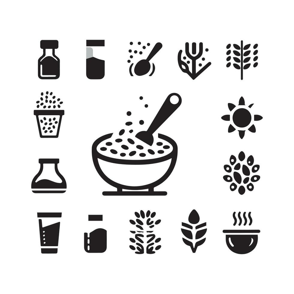 moderno harina de avena icono diseño en vector formato con un blanco antecedentes