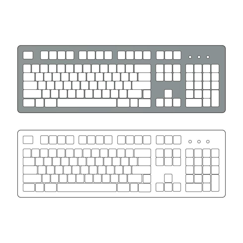 teclado vector ilustración