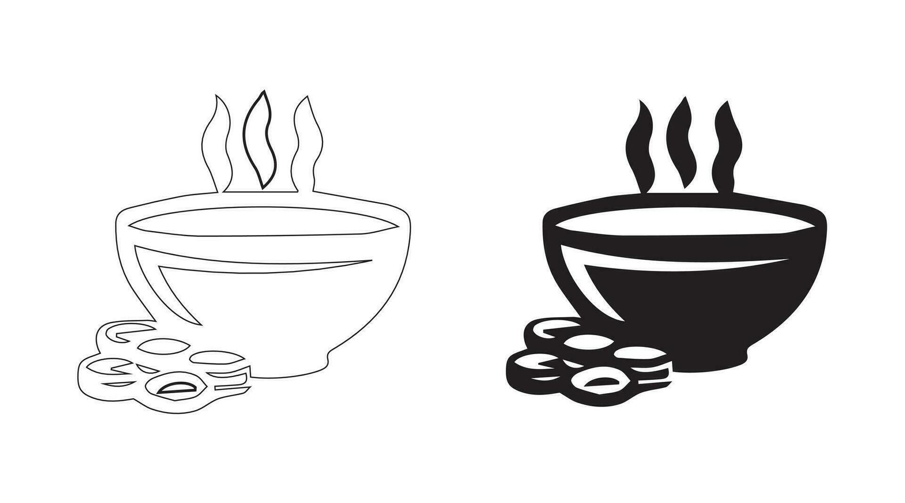 Modern oatmeal icon design in vector format with a white background