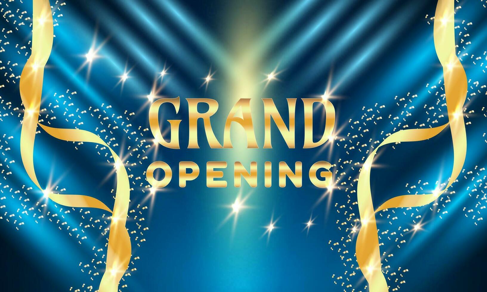 Grand Opening Event Concept Golden Background vector