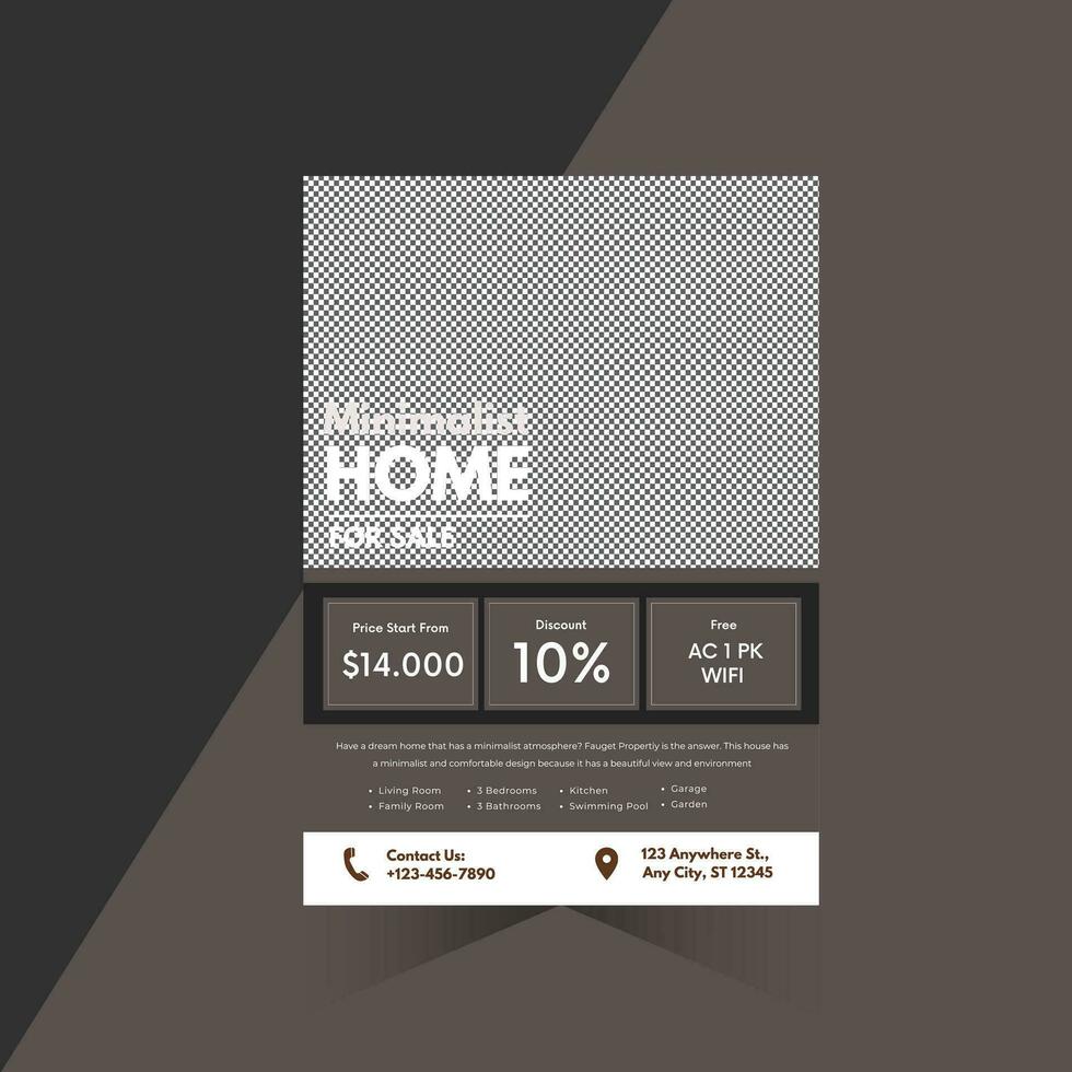 Modern Creative Real Estate Flyer Template  Real Estate Marketing Poster Modern Leaflet Design Vector