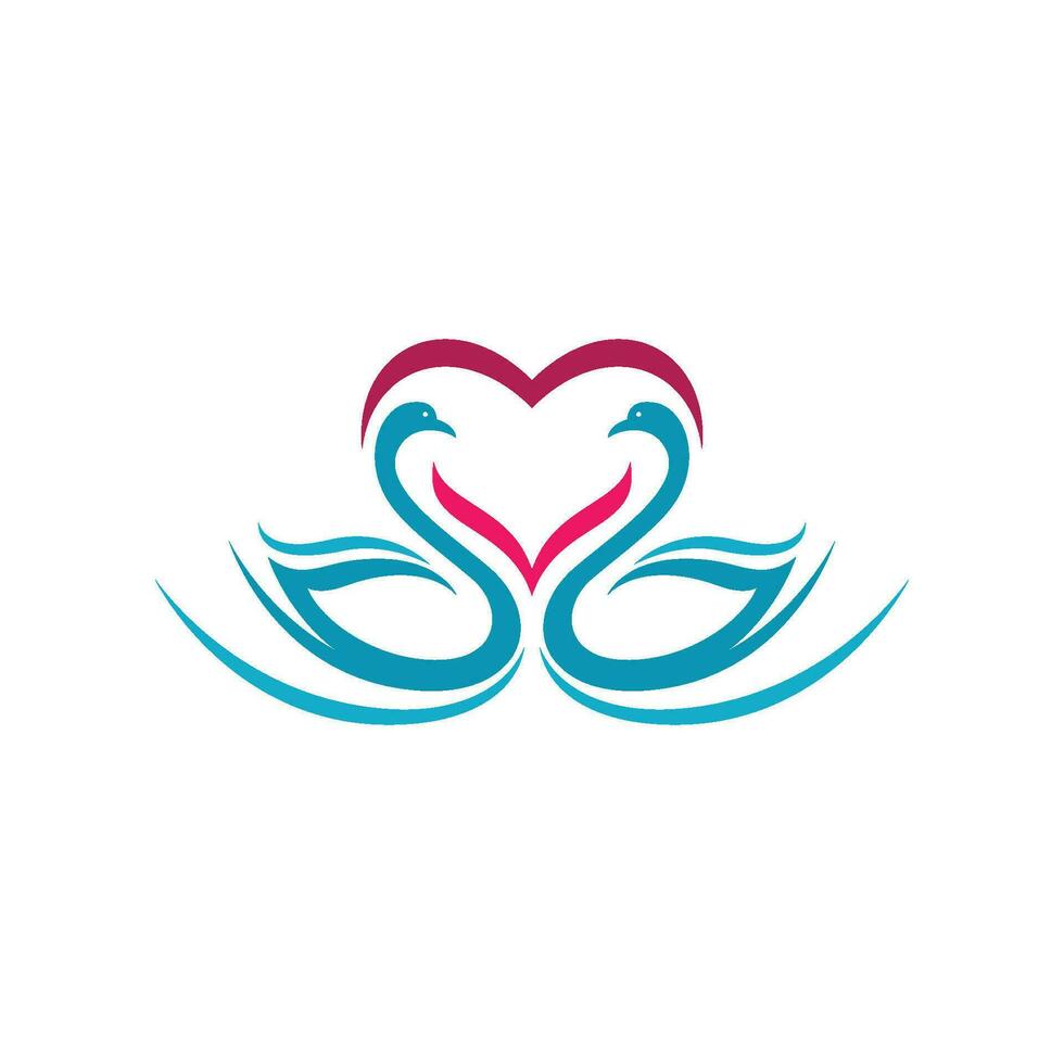 Swan icon Template vector