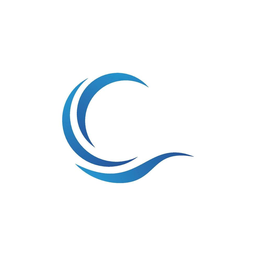 Water wave icon vector