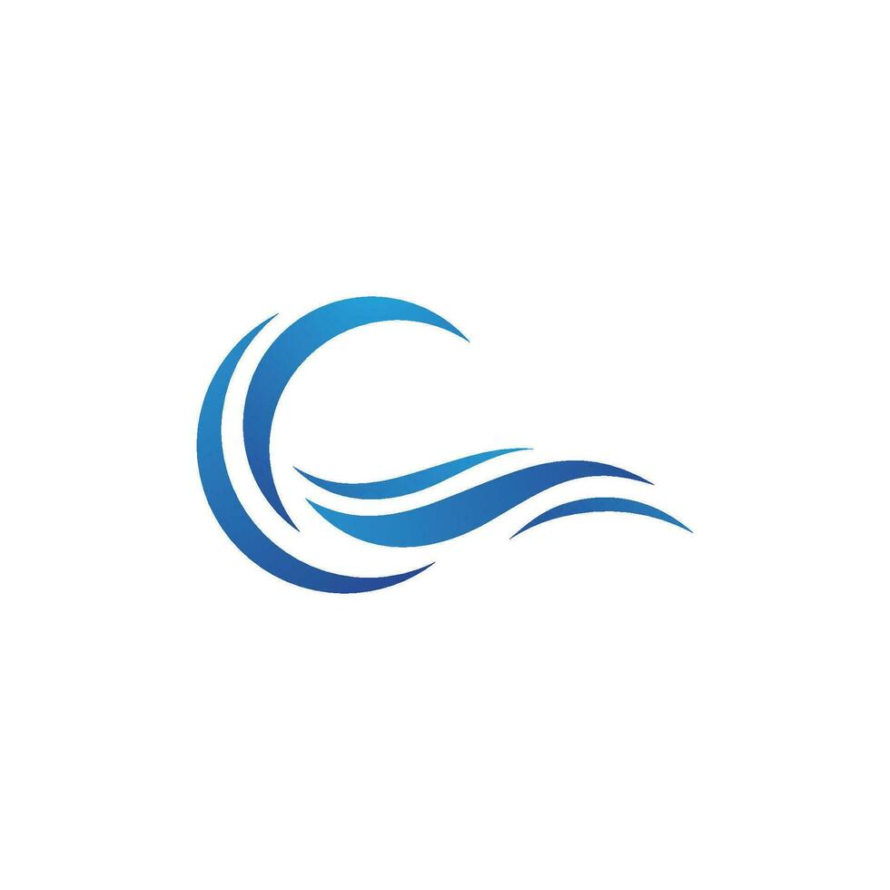 Water wave icon vector