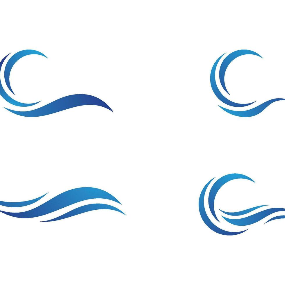 Water wave icon vector