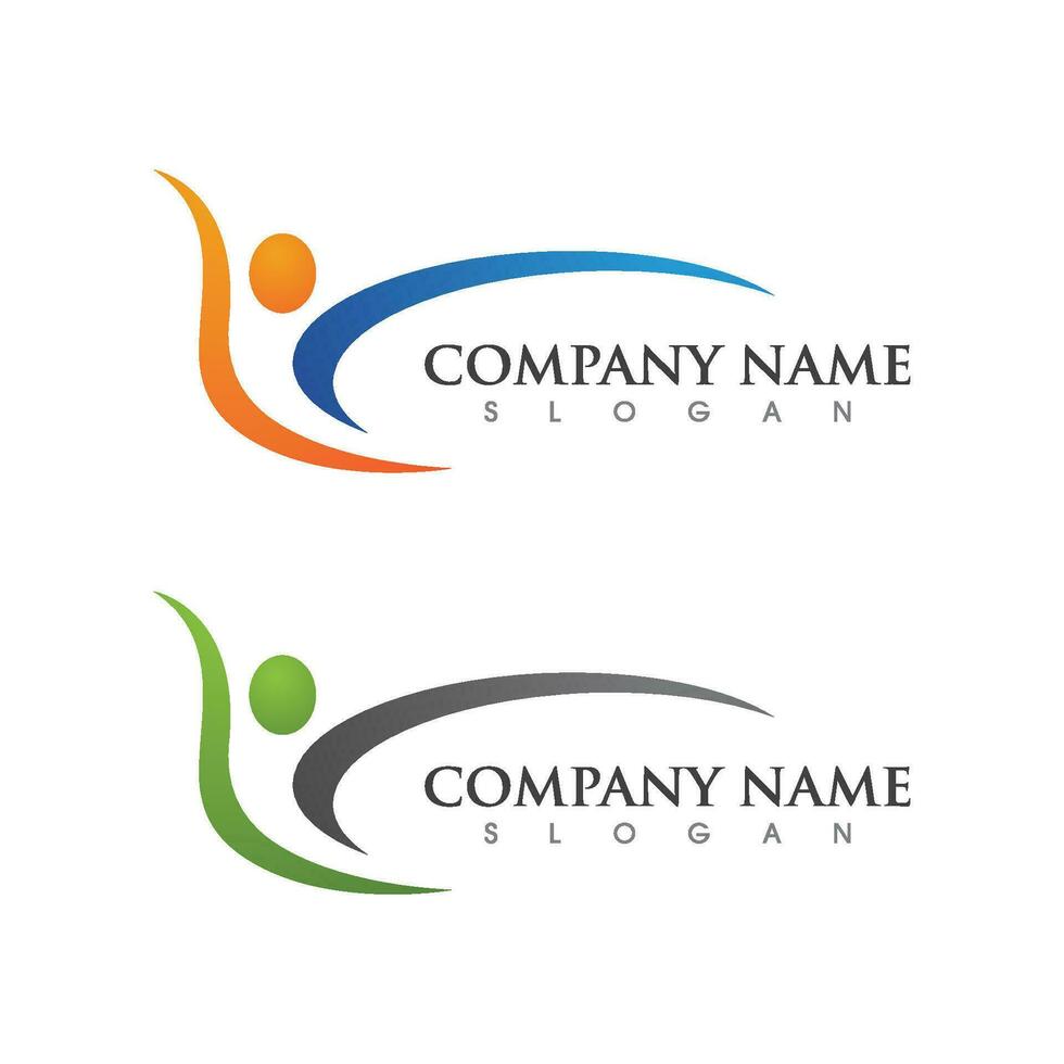 Human character logo sign vector