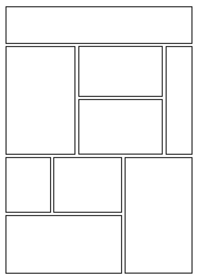 Manga storyboard layout A4 template for rapidly create papers and comic book style page 25 vector