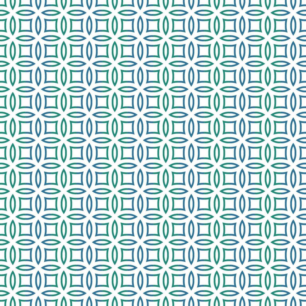Seamless beautiful tile pattern with blue and green circles and squares vector