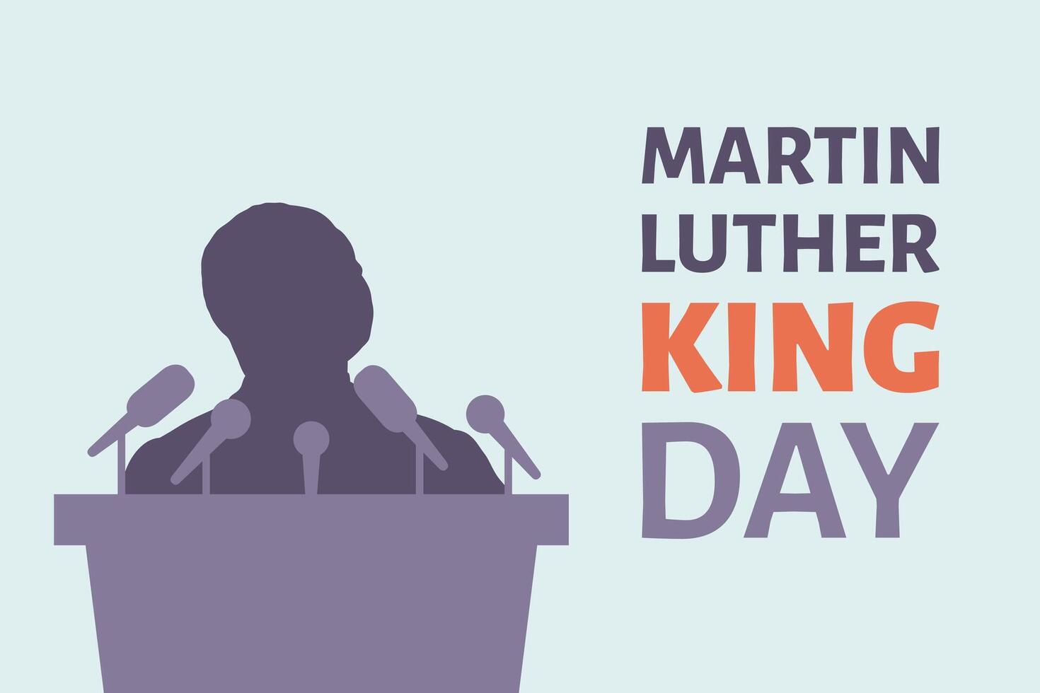 Martin Luther King Jr. Day greeting card. MLK Day. vector