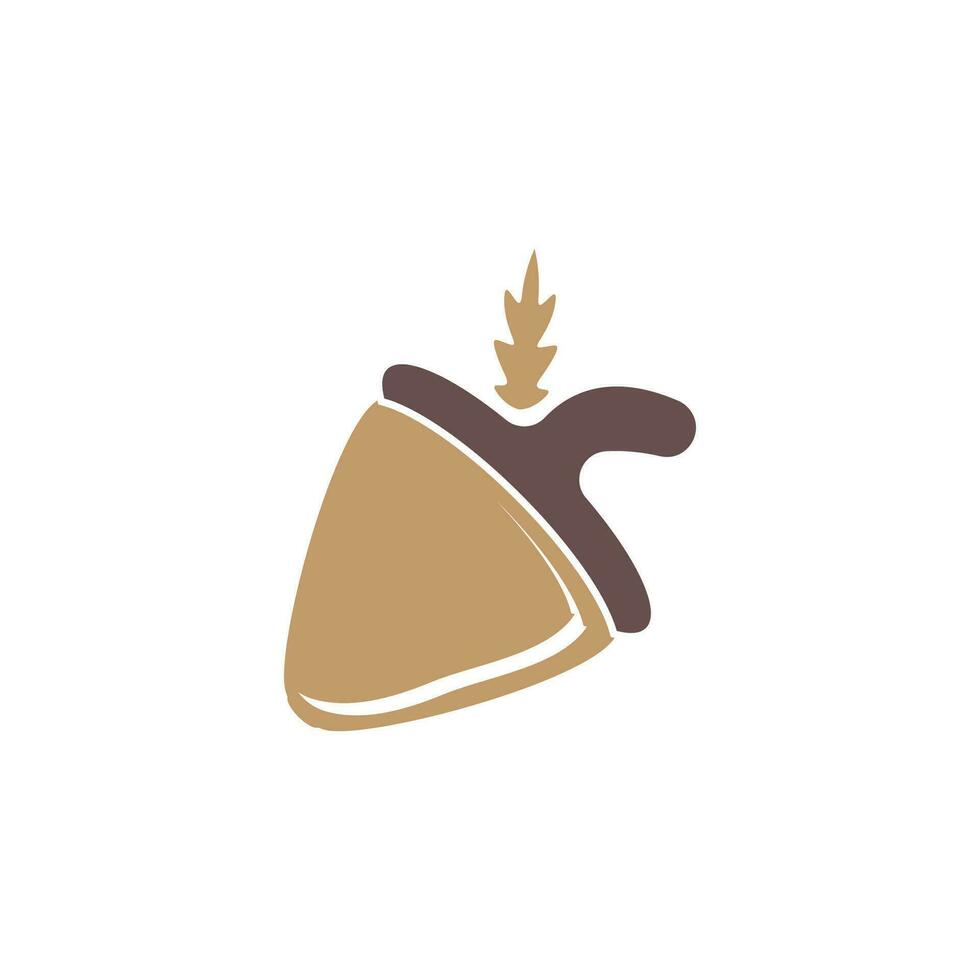 Acorn icon and symbol vector template illustration