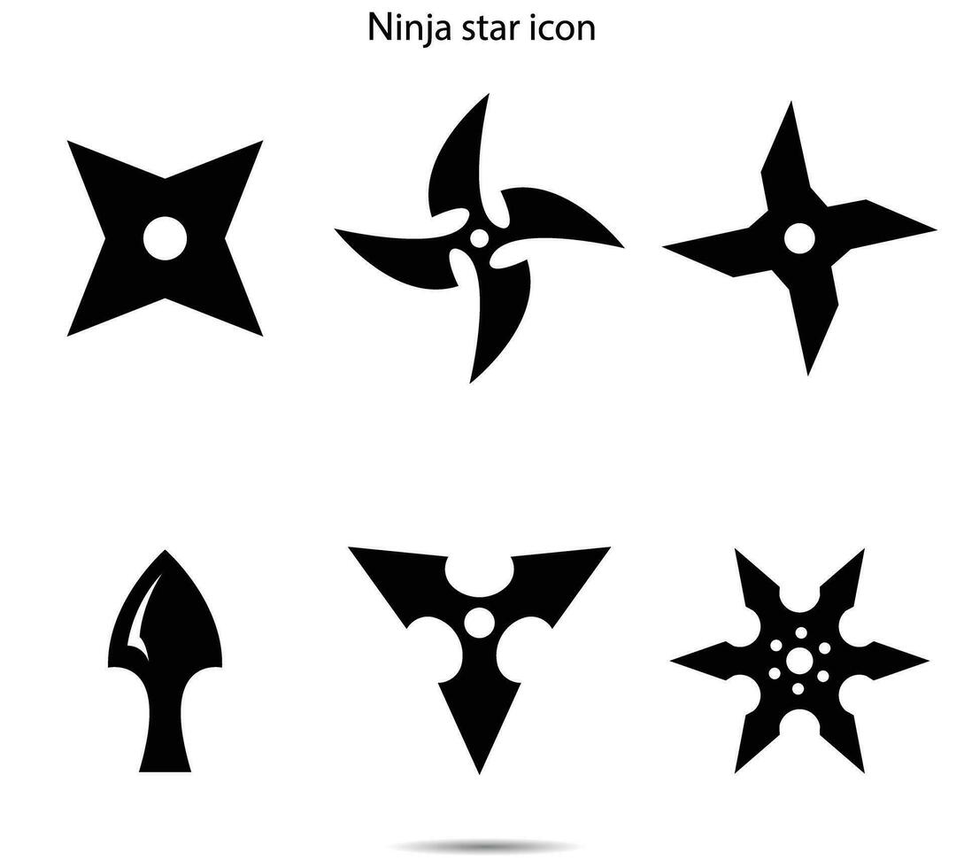 ninja estrella icono vector