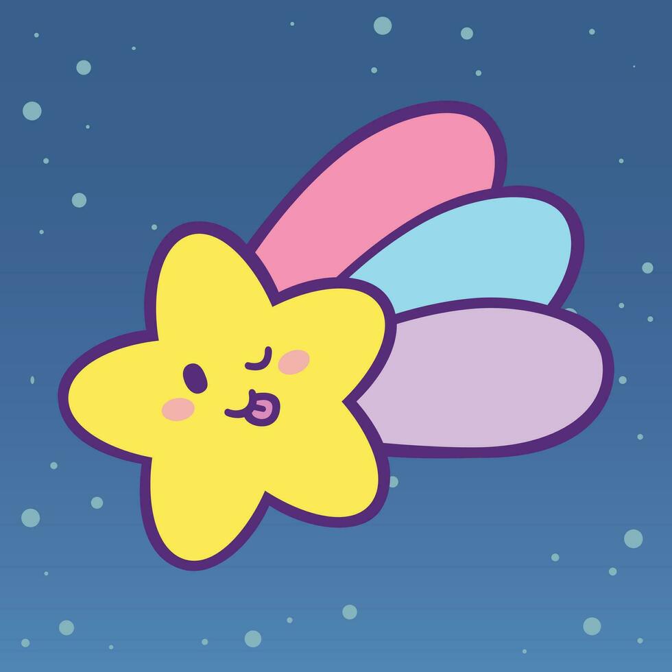 Cute Cartoon Space theme vector art for kids and children