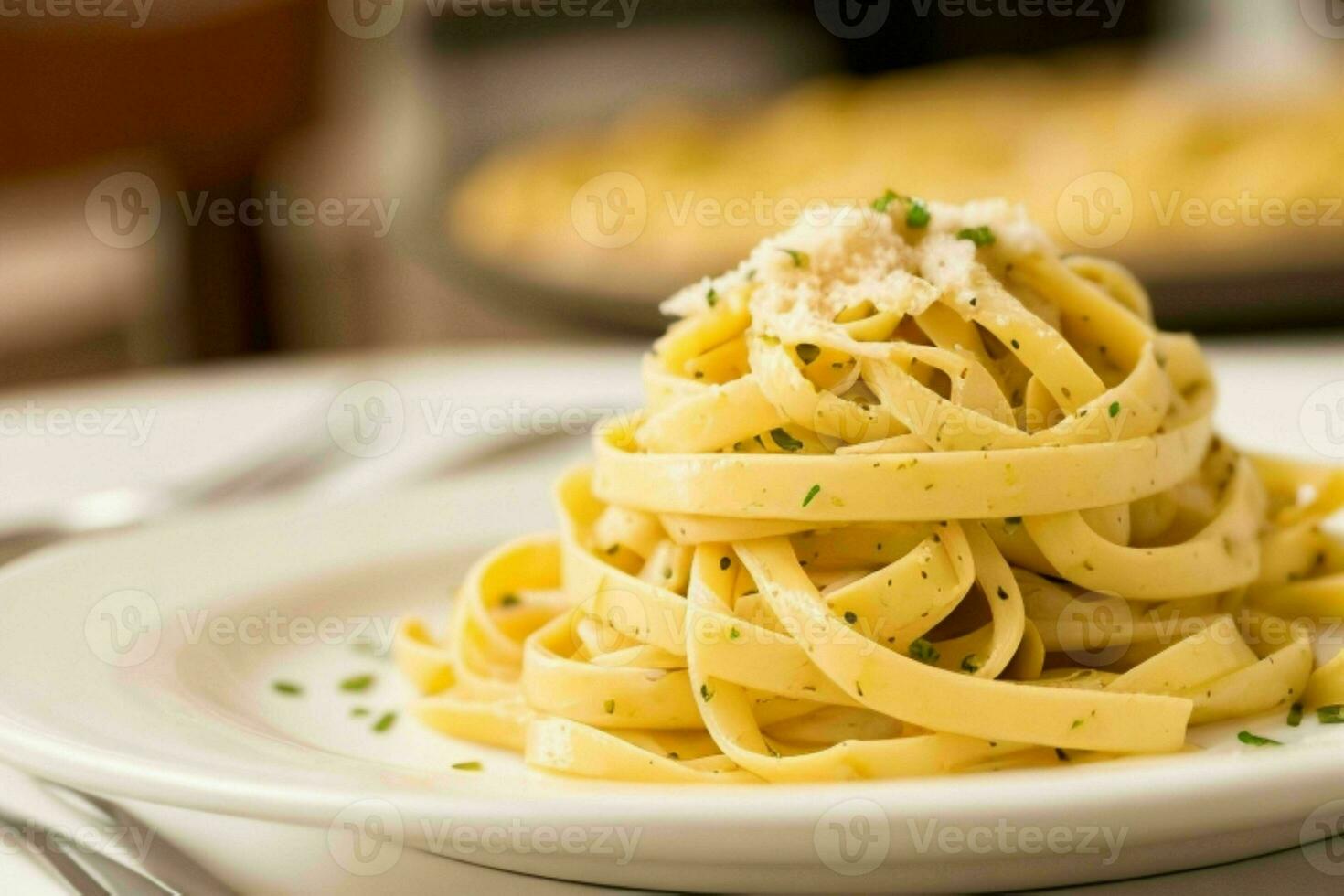 ai generado pasta Fettuccine. Pro foto