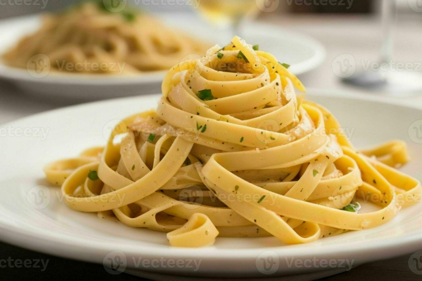 ai generado pasta Fettuccine. Pro foto