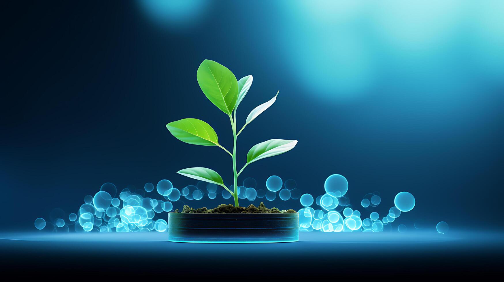 AI generated growth business plant photo