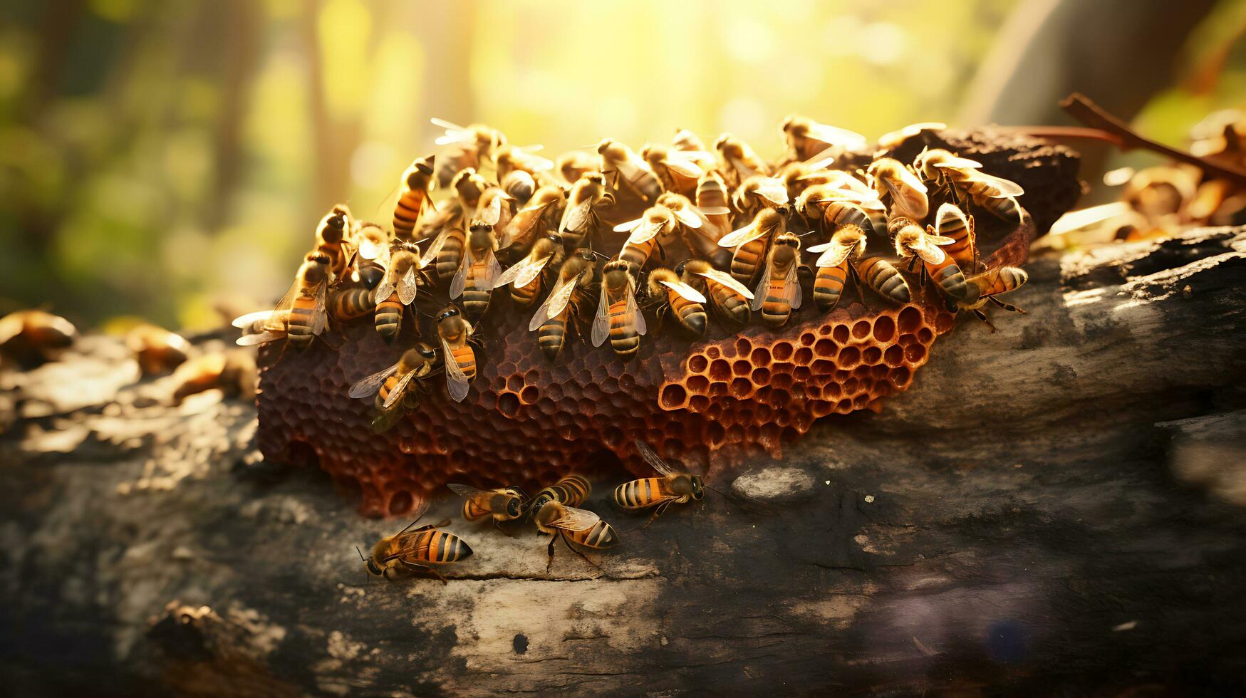 AI generated honey background photo