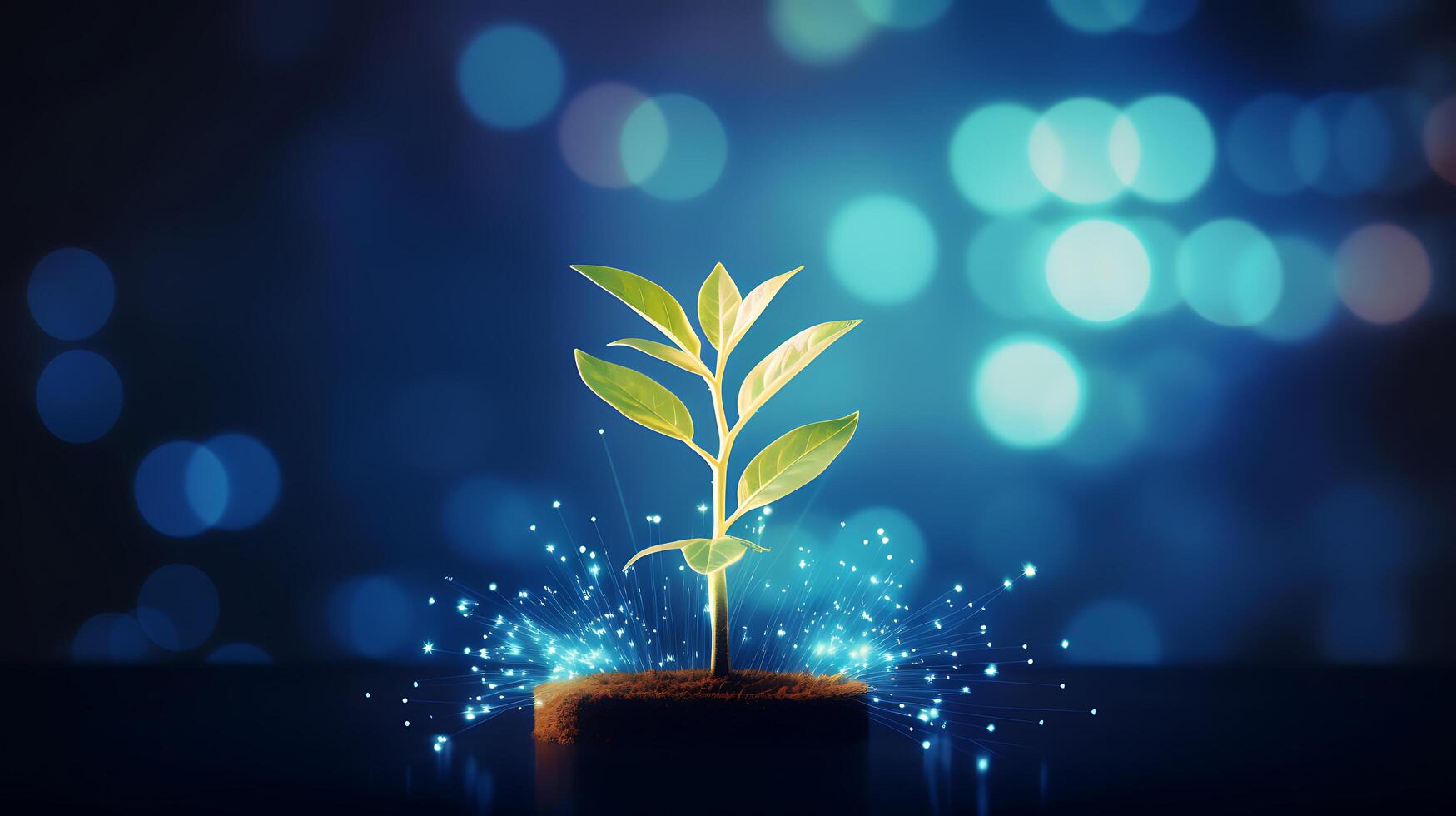 AI generated growth business plant photo