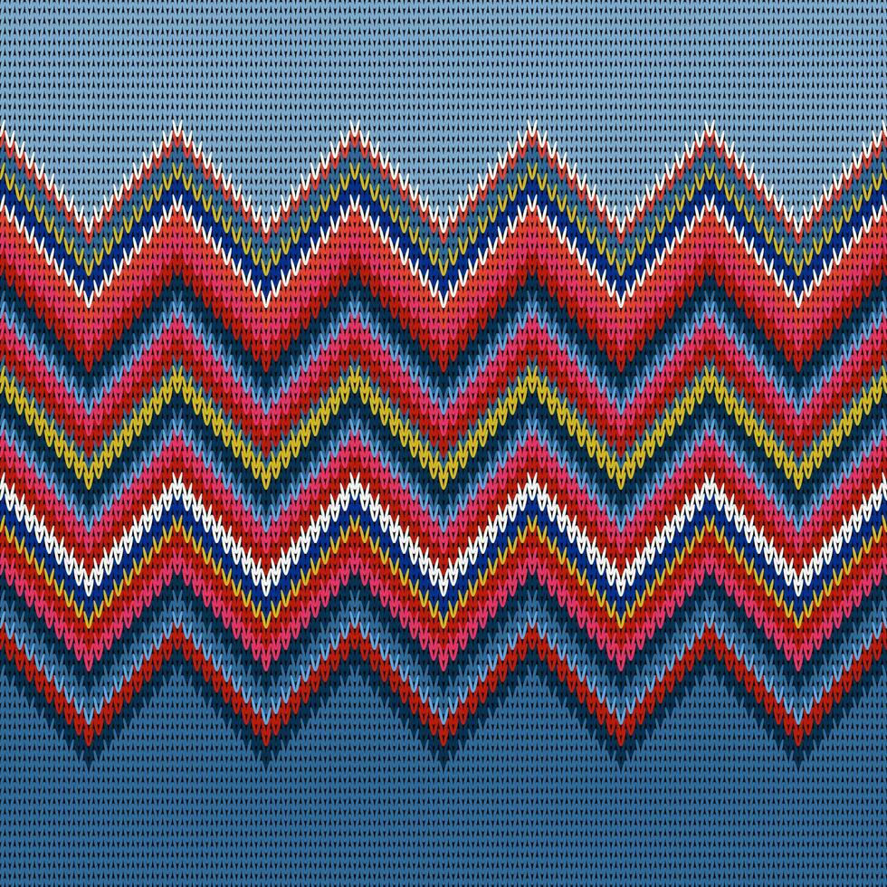 Seamless knitted fabric pattern geometric pattern Vector illustration