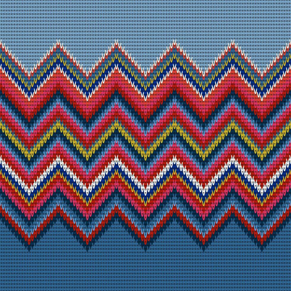 Seamless knitted fabric pattern geometric pattern Vector illustration