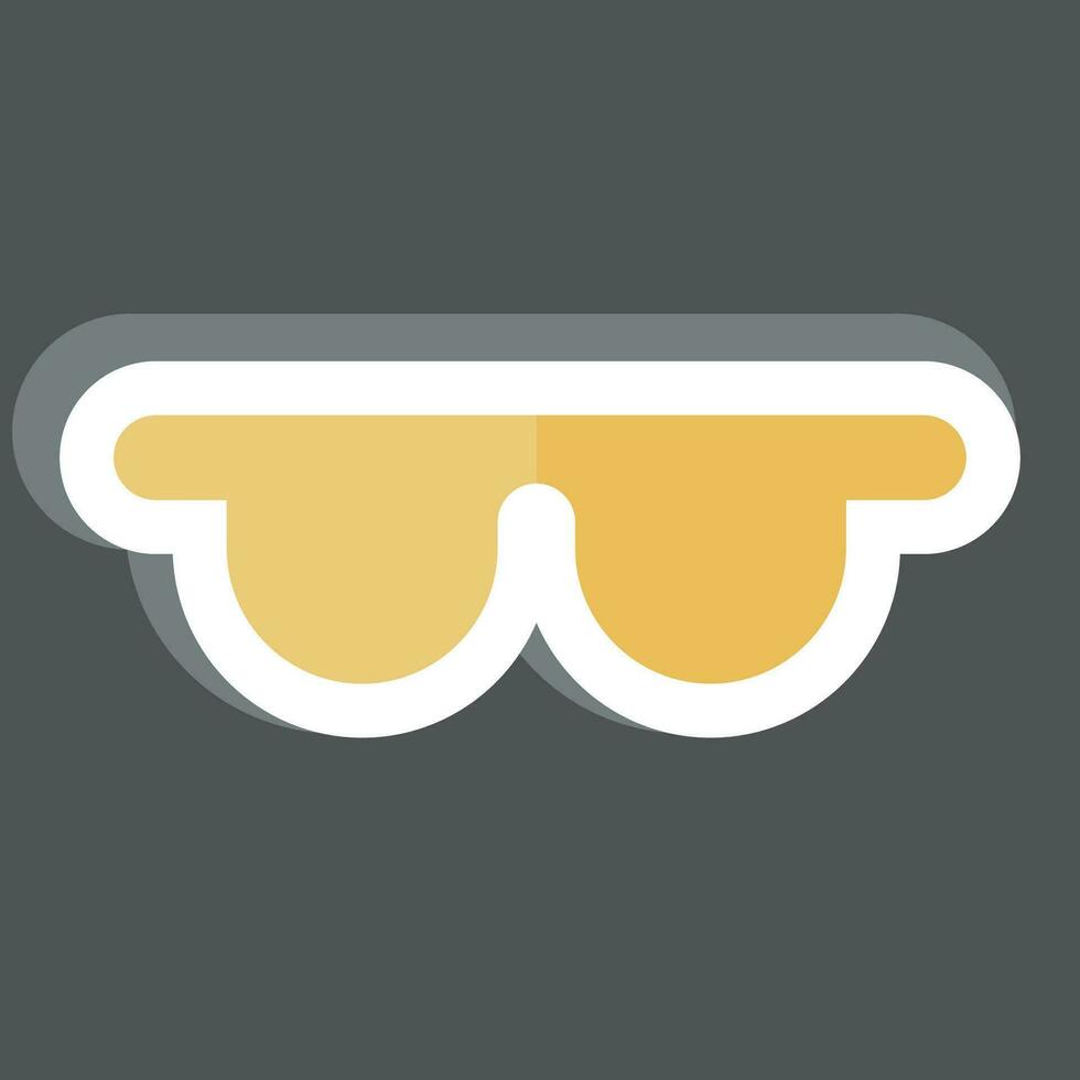 Sticker Safety Glasses. related to Carpentry symbol. simple design editable. simple illustration 1 vector