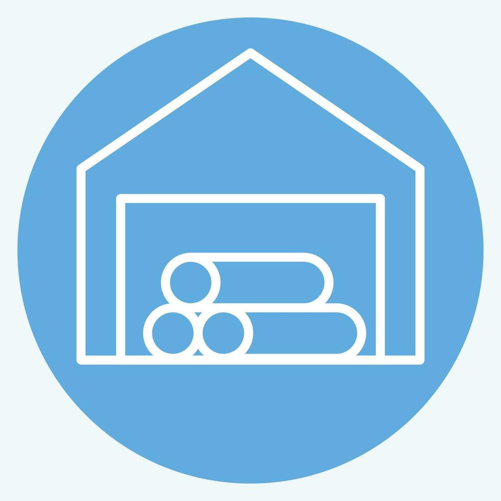 Icon Store House. related to Carpentry symbol. blue eyes style. simple design editable. simple illustration vector