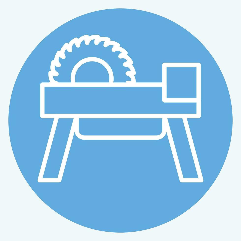 Icon Wheel Saw 2. related to Carpentry symbol. blue eyes style. simple design editable. simple illustration vector