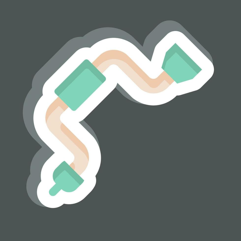 Sticker Hand Drill. related to Carpentry symbol. simple design editable. simple illustration vector