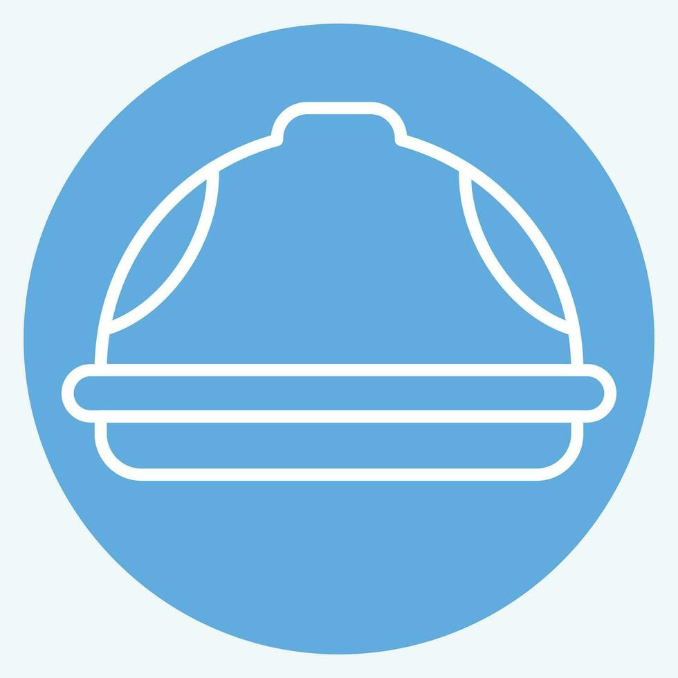 Icon Helmet. related to Carpentry symbol. blue eyes style. simple design editable. simple illustration vector