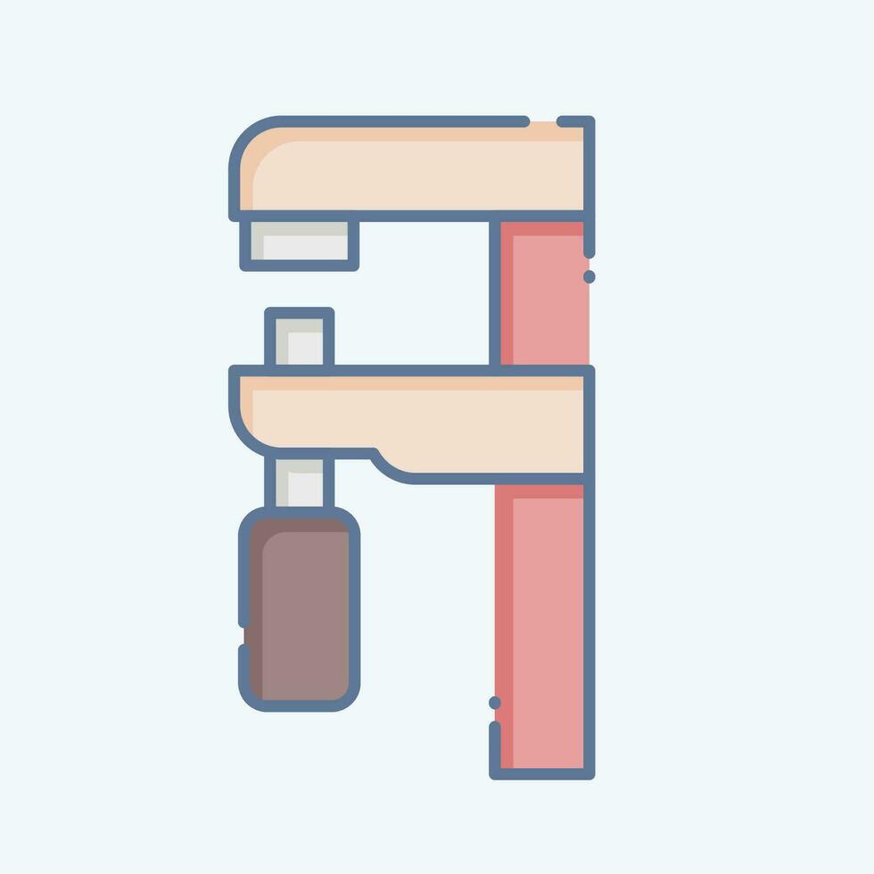 Icon Vernier Caliper. related to Carpentry symbol. doodle style. simple design editable. simple illustration vector