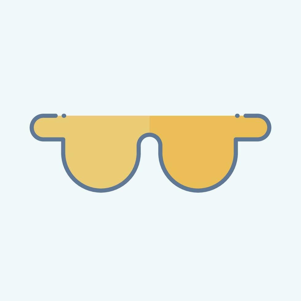 Icon Safety Glasses. related to Carpentry symbol. doodle style. simple design editable. simple illustration 1 vector
