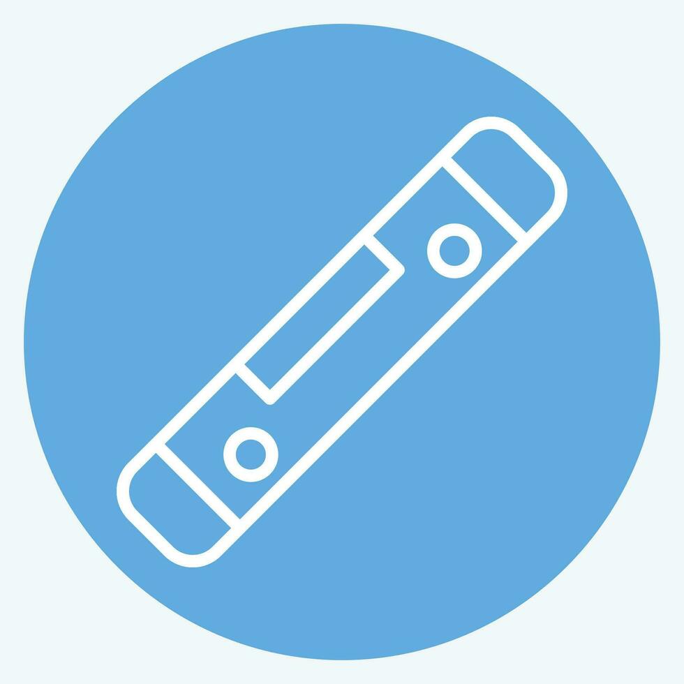 Icon Spirit Level. related to Carpentry symbol. blue eyes style. simple design editable. simple illustration vector