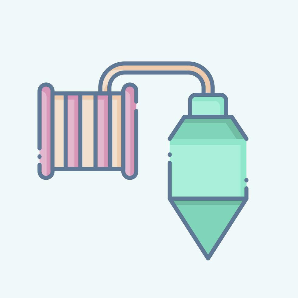 Icon Plumb. related to Carpentry symbol. doodle style. simple design editable. simple illustration vector