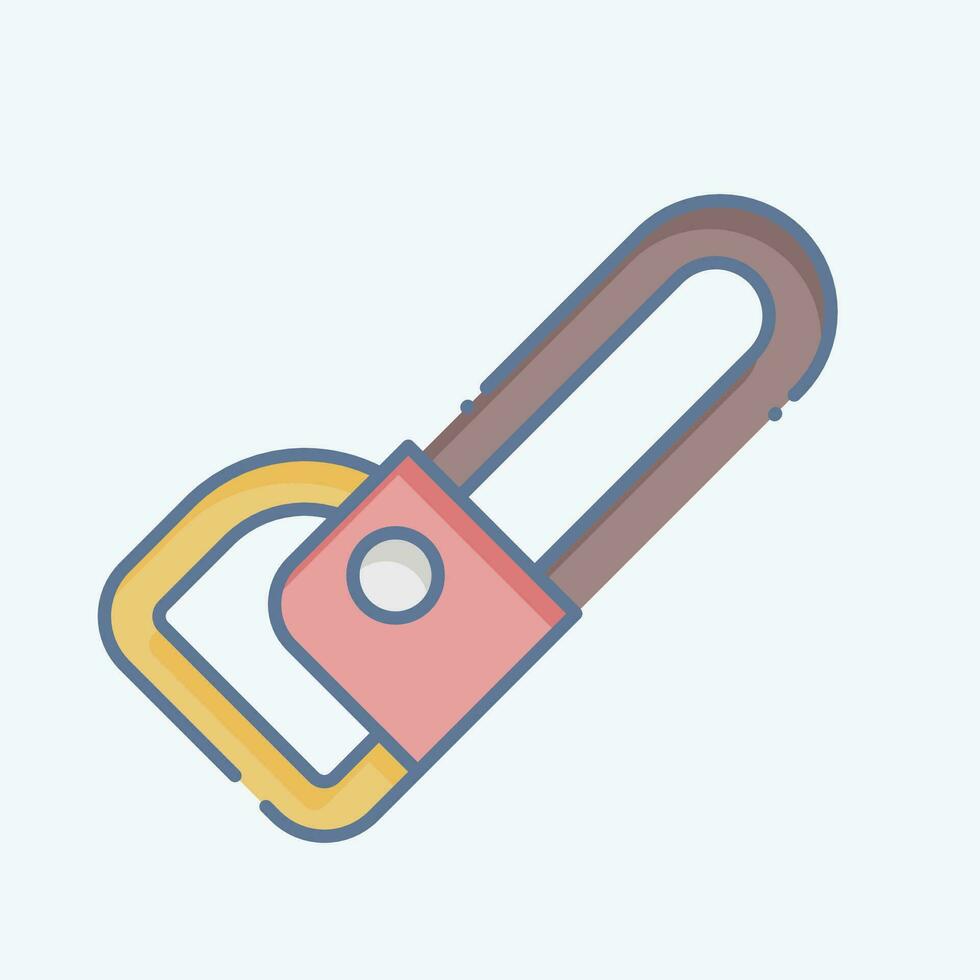 Icon Chainsaw. related to Carpentry symbol. doodle style. simple design editable. simple illustration vector