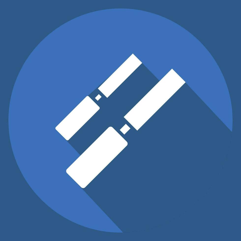 Icon Wood Chisel. related to Carpentry symbol. long shadow style. simple design editable. simple illustration vector