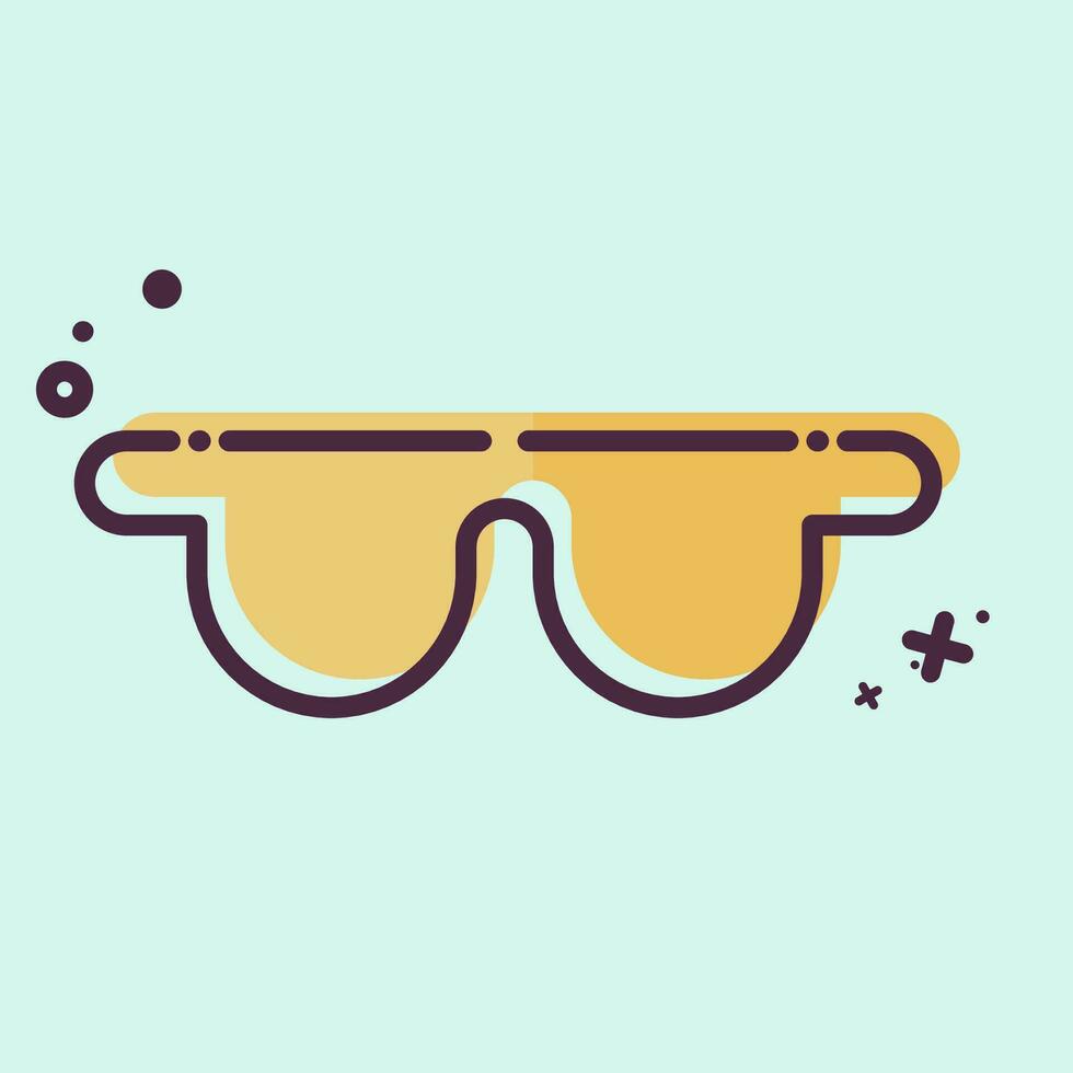 Icon Safety Glasses. related to Carpentry symbol. MBE style. simple design editable. simple illustration 1 vector