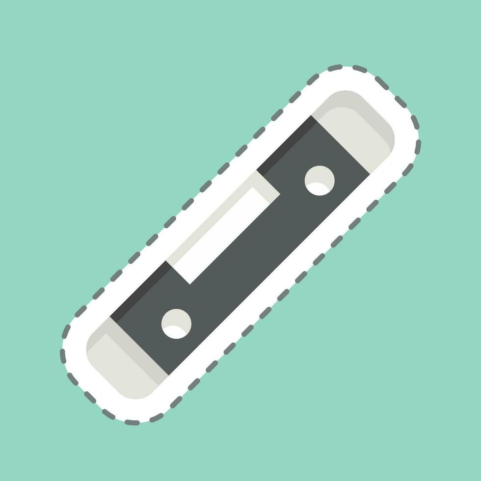 Sticker line cut Spirit Level. related to Carpentry symbol. simple design editable. simple illustration vector