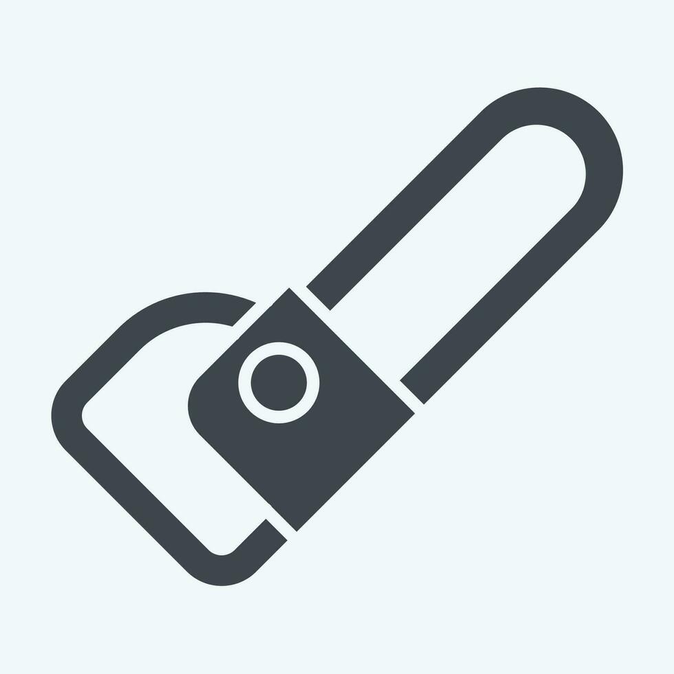 Icon Chainsaw. related to Carpentry symbol. glyph style. simple design editable. simple illustration vector