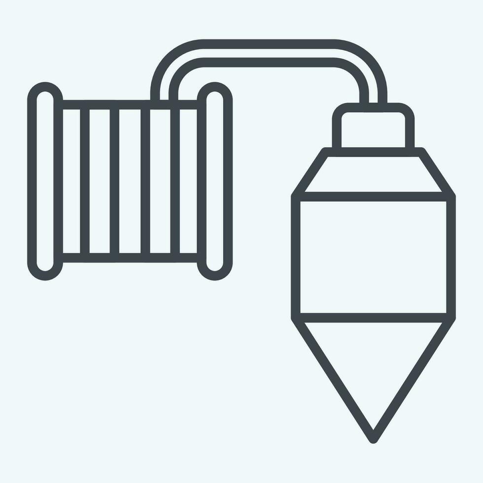 Icon Plumb. related to Carpentry symbol. line style. simple design editable. simple illustration vector