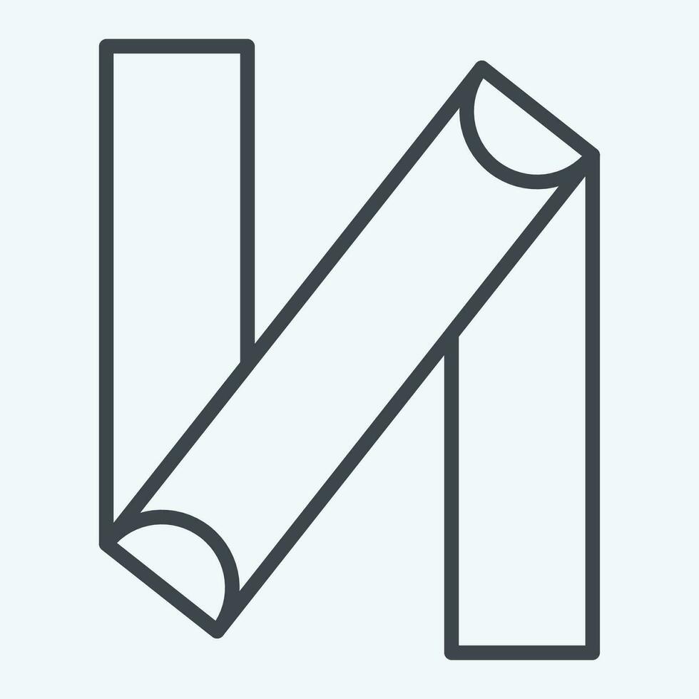 Icon measuring Tape. related to Carpentry symbol. line style. simple design editable. simple illustration vector