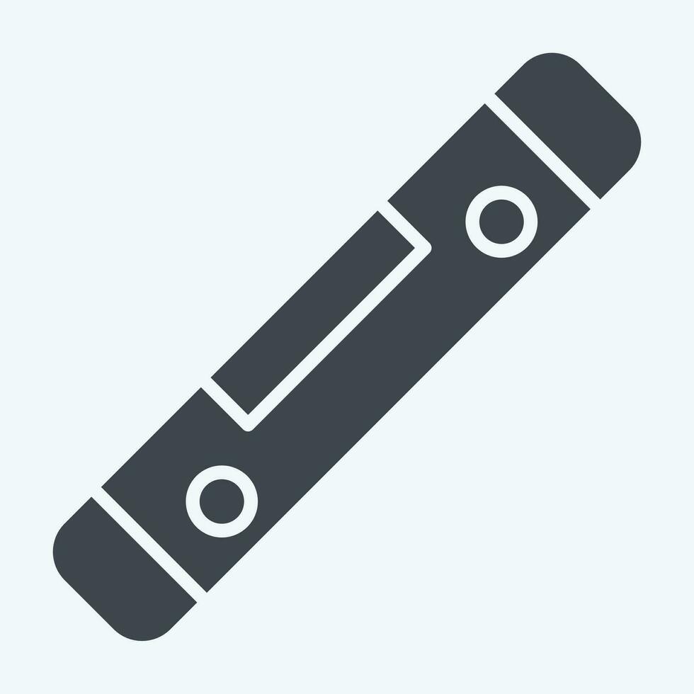 Icon Spirit Level. related to Carpentry symbol. glyph style. simple design editable. simple illustration vector